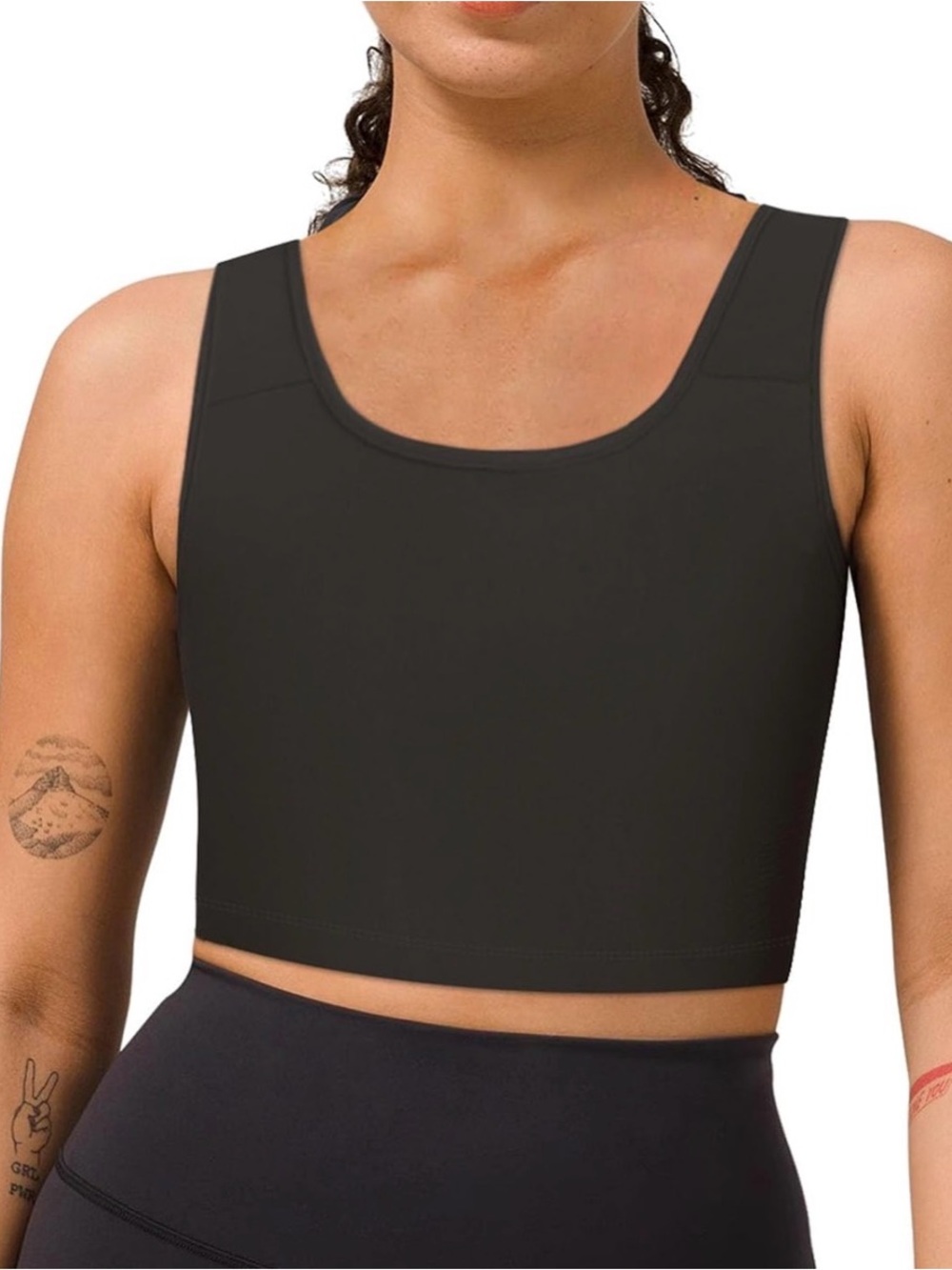 Chest Compression Binder Triple Layer Long Tank Black 4XL